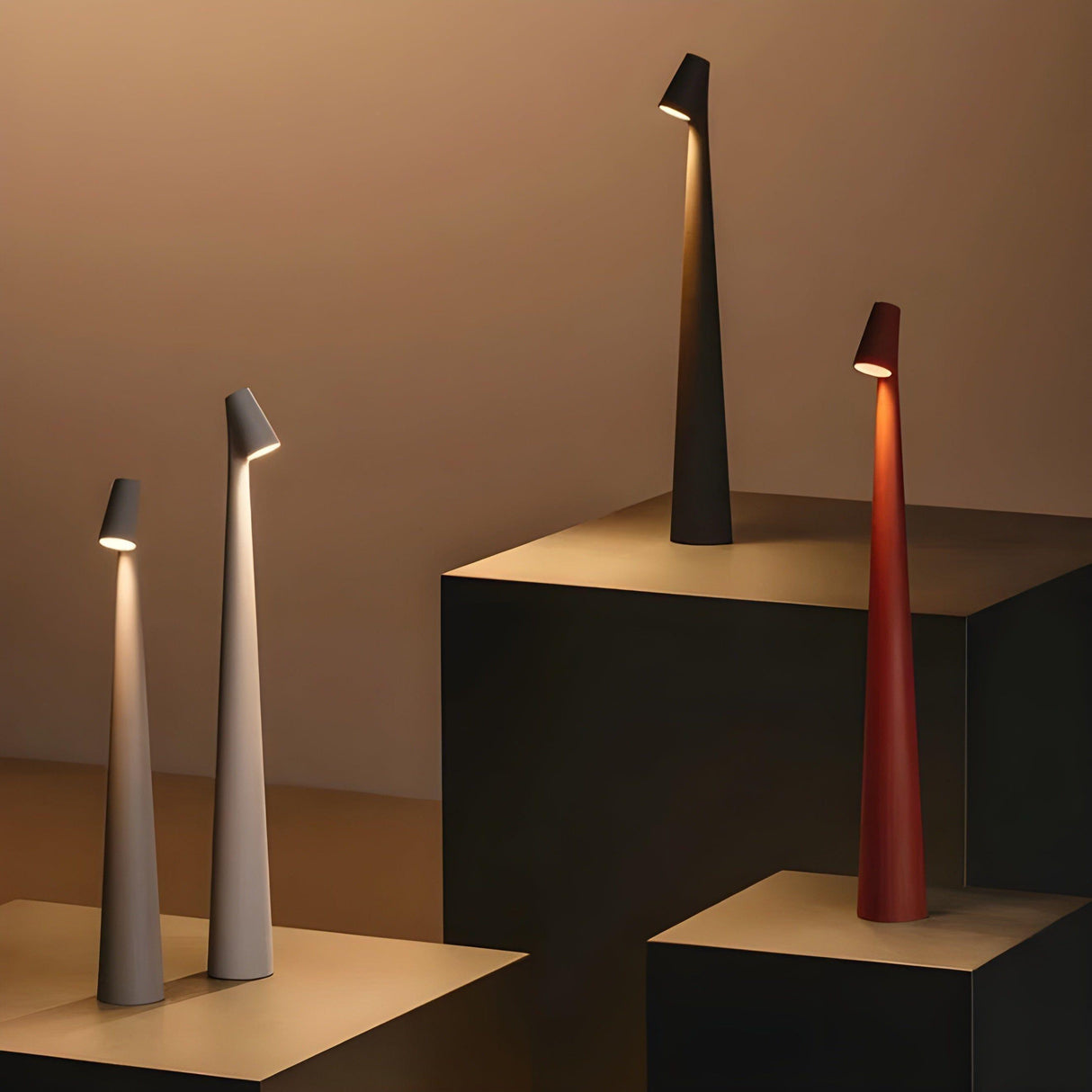 Trådlampa LED-nattlampa – uppladdningsbar och modern | Idealisk för mysiga rum Carvallo