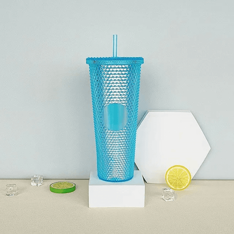 Återanvändbar Mugg med Sugrör 710ml-Personligt-BB-Blå-Hemnix