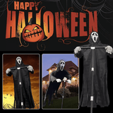 Läskig Spökfågelskrämma – Halloween Dekoration för Trädgård och Gård, Skrämmande Fågelskrämma som Svänger i Vinden-halloween-BB-Hemnix