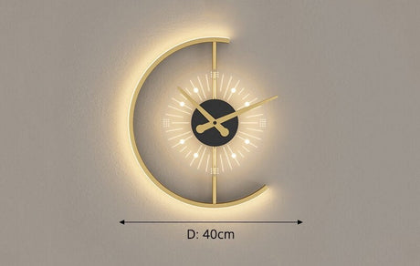 Modern LED-väggklocka med belysning MILA Sverige