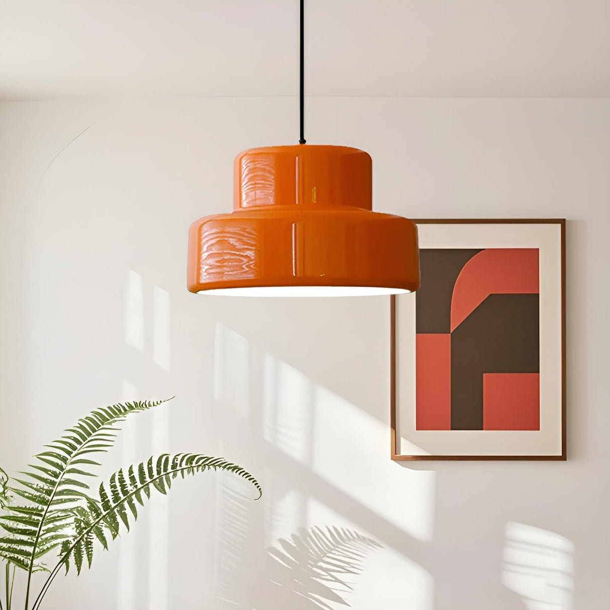 Bauhaus-hänglampa – Vintage utseende i orange | Stilig pendellampa för ditt hem Carvallo
