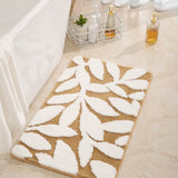 Zyphire Leaf Pattern Bath Mat Carvallo