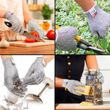 Carvallo SafeGrip Klippfasta Handskar | EN388 Nivå 5 | Rutschfria & Tvättbara | För Kök, Trädgård & Verkstad Carvallo