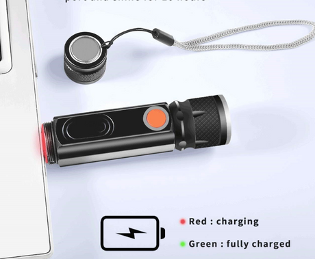 USB Uppladdningsbar Magnetisk Ficklampa – LED Nödbelysning med Magnet och Bärrem Carvallo
