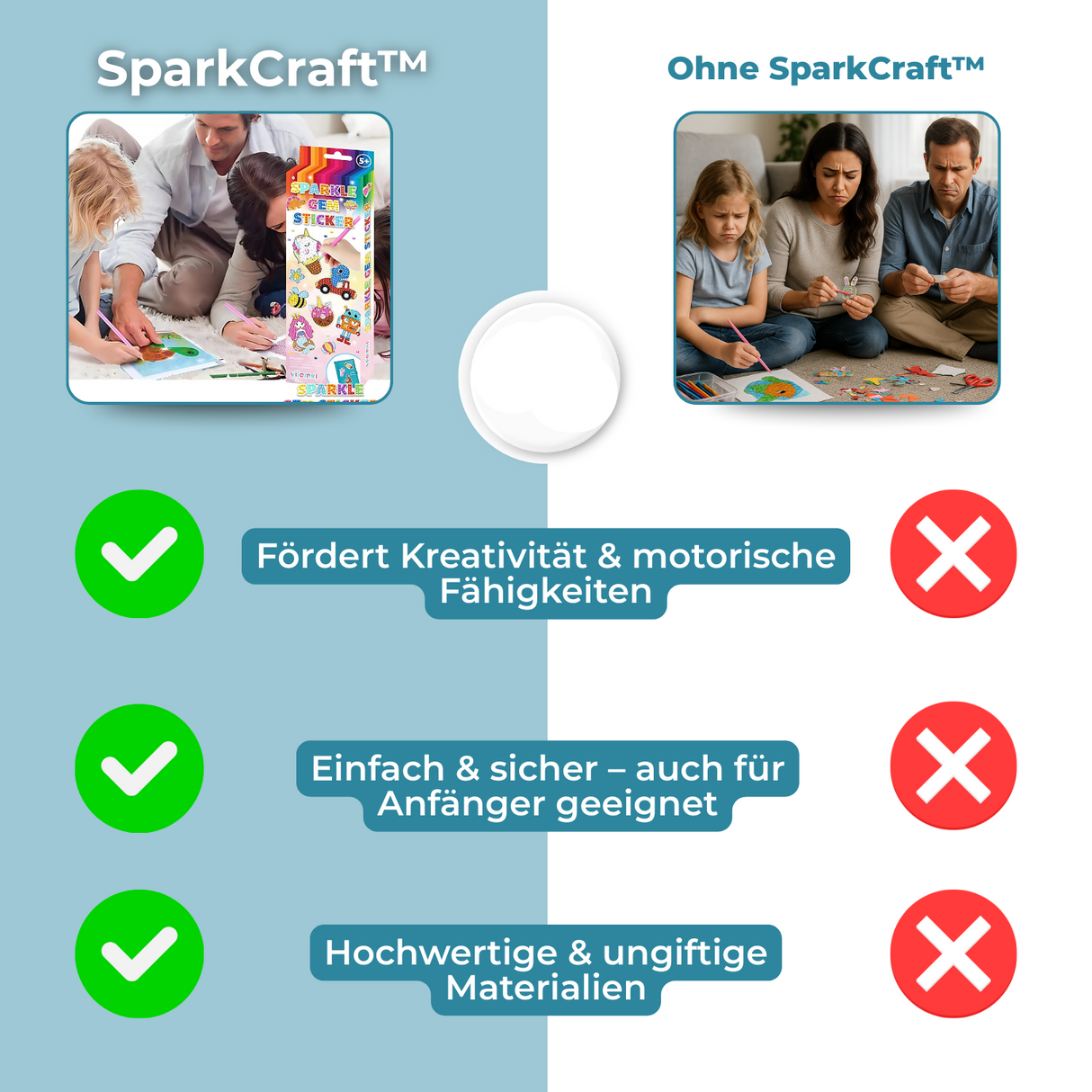 SparkCraft™ – Magiskt diamantmålningsset för barn Carvallo