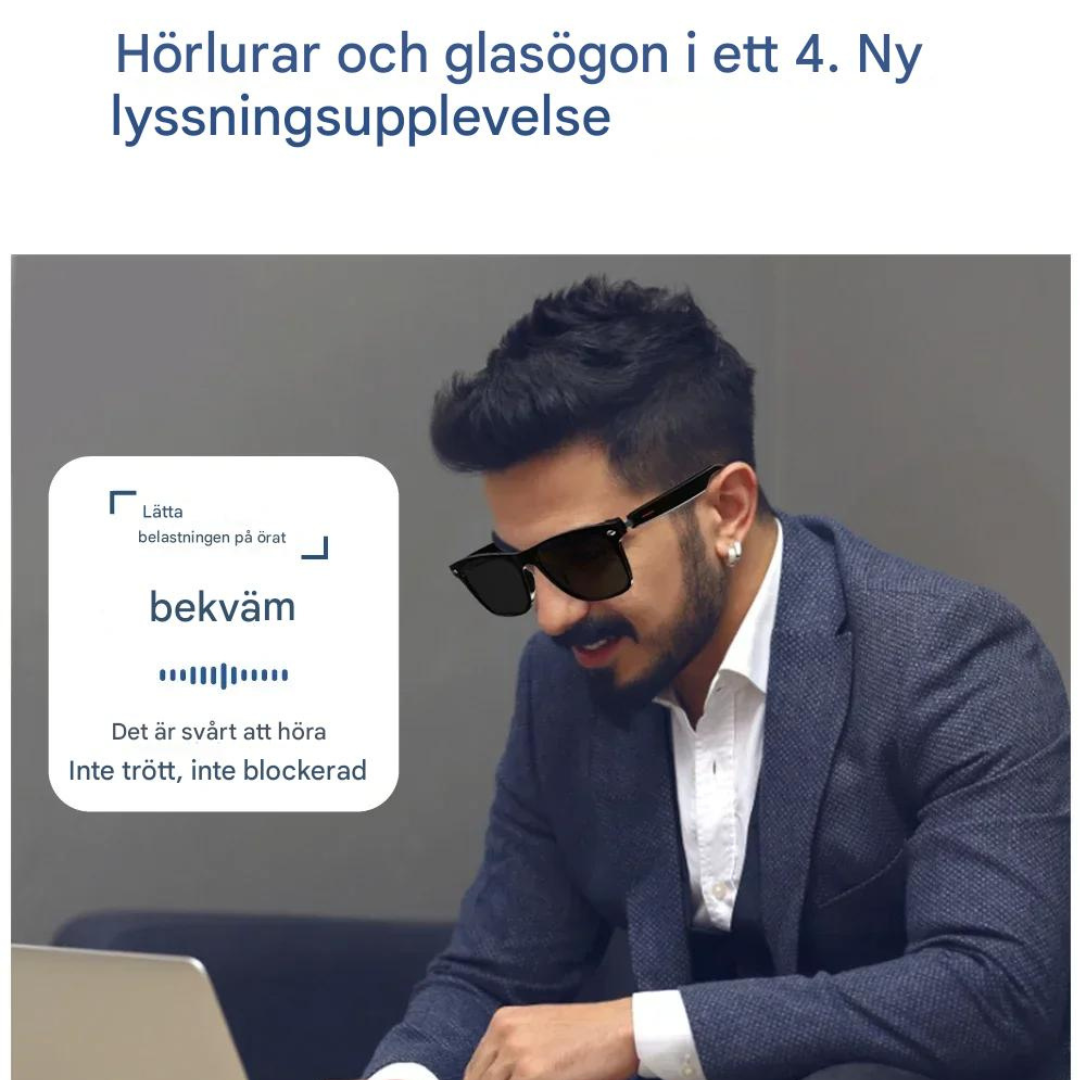 NeoShade - Smarta Glasögon med Inbyggda Högtalare, Mikrofon och Polariserade Linser som Filtrerar Blått Ljus-Solglasögon-BB-Hemnix