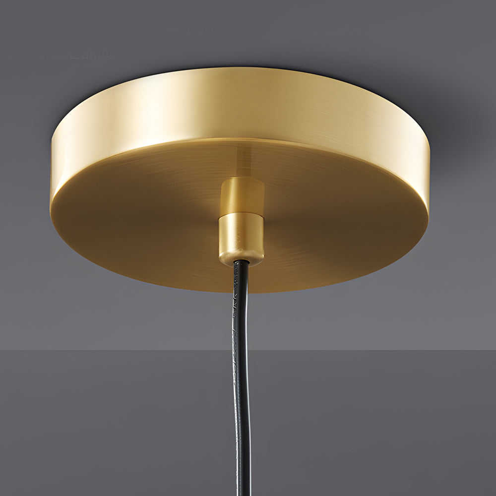 1-Ljus Mid-Century Messing Hänglampa Carvallo