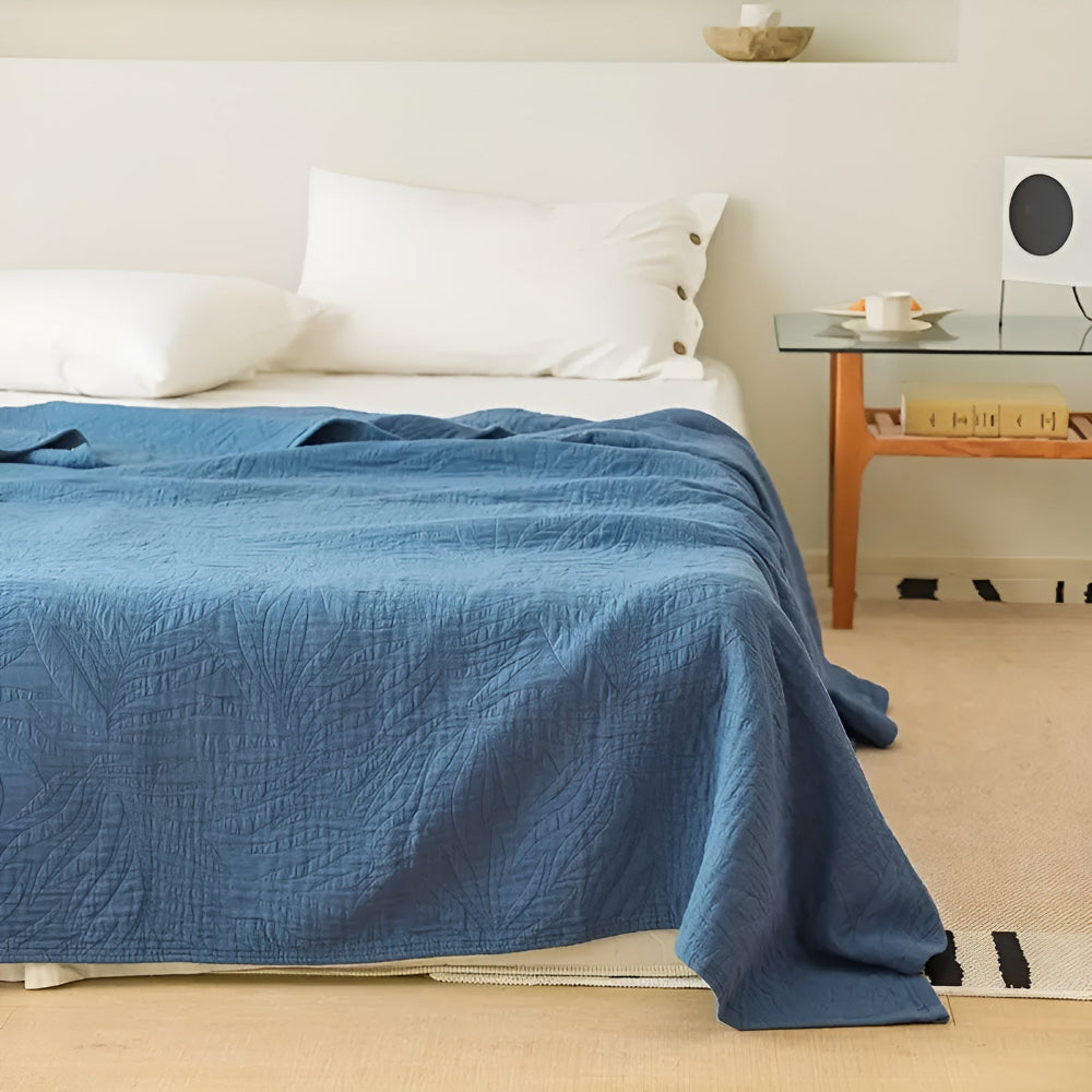 Mjuka Blad Bomullspläd Carvallo