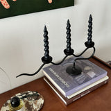 Tri Iron Twisted Candle Holder Carvallo