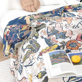 Bomull kastfilt Blommig vändbar design Carvallo