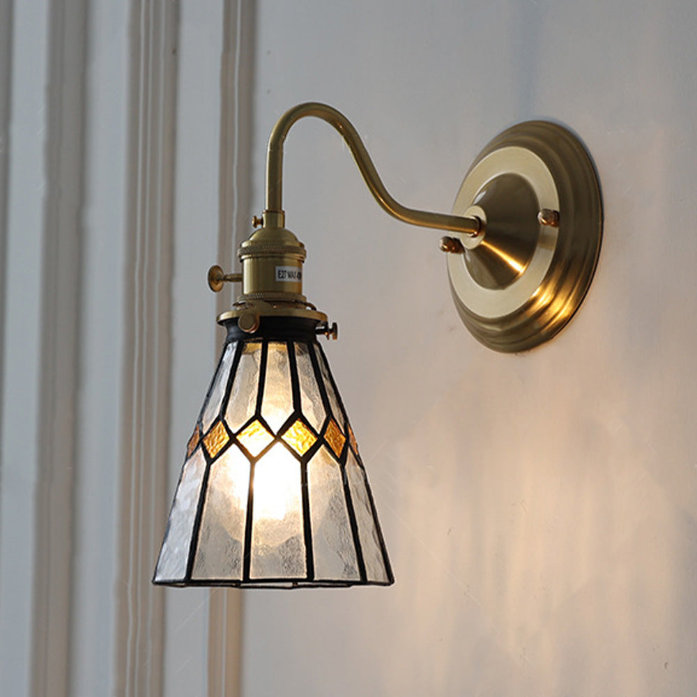 Vägglampa med vintage glas skugga armatur Carvallo