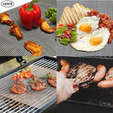 Carvallo BBQ Grillnät / Grillmatta | Non-stick & Återanvändbar | Värmeresistent upp till 370 °C | För kött, fisk & grönsaker Carvallo