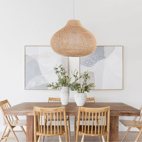 Boho Naturlig Handgjord Ö-lampa Carvallo