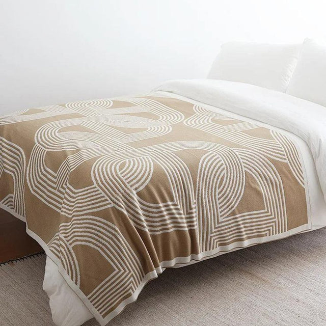 Snuggle Maze Stickad Filt Carvallo