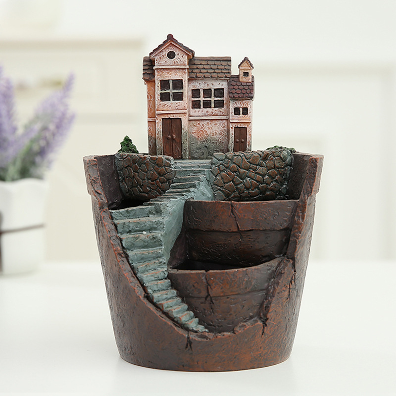 Sukulent Dekorationsblomkruka för Mini-Trädgård – Bonsai Planteringskruka för Mikrolandskap och Trädgård Carvallo