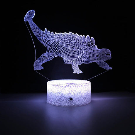 3D LED Lampa Dinosaurie-Barn-BB-Ankylosaurus-Hemnix