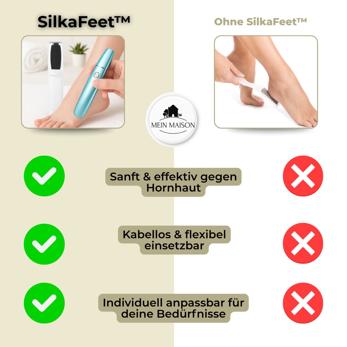 SilkaFeet™ – Lätta släta och välvårdade fötter Carvallo