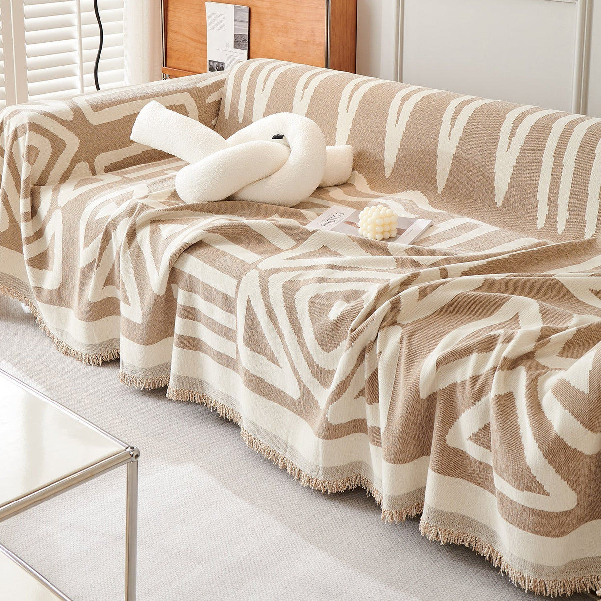 Geometrisk Boho Stil Soffa/Söngtäckning Carvallo