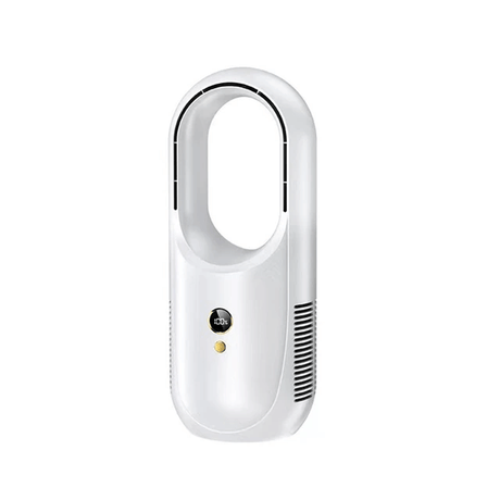Portabel fläkt med LED-display 2000mAh-Kök-BB-Vit-Hemnix