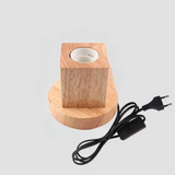 RetroWood - Trä Bordslampa med Ljusboll för Stämningsfull Belysning Carvallo