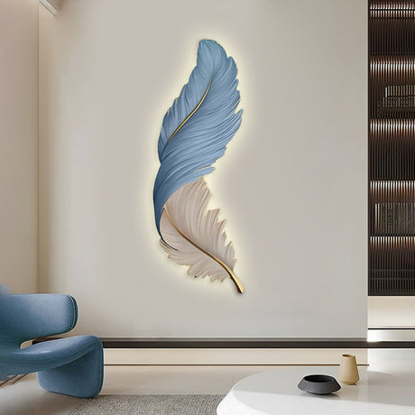 Väggkonst Ljus Modern Fjäder LED Vägglampa Carvallo