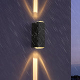 Utomhus Svart Aluminium Vägglampa LED Upp Ner Carvallo