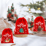 12st Julpåsar Presentpåsar Julklapp i Tyg 9x12cm - Julgran, Jultomte, Älg God Jul-Jul-BB-Hemnix