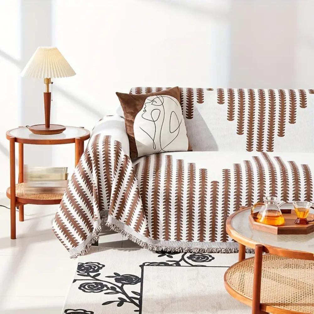 Modern Monochrome Feather Sofa Cover Carvallo