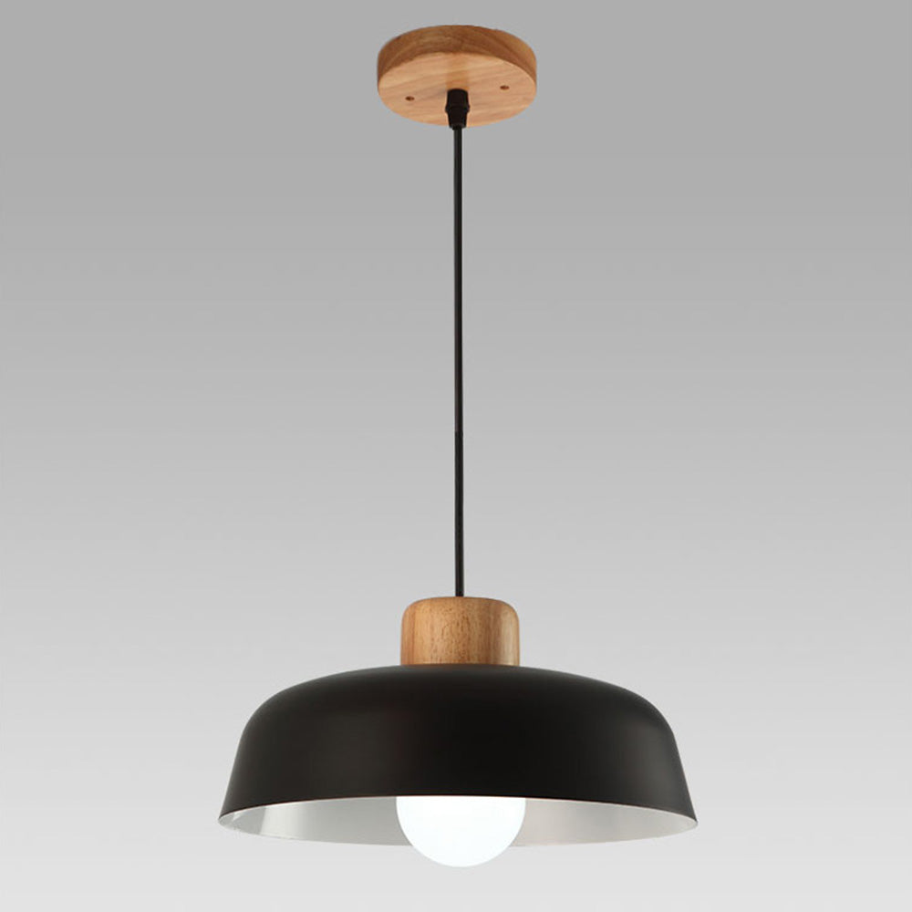 Nordic Creative Pendant Light | Naturligt Trä & Aluminium | Modern Hemljus | 11.81 x 5.51 in | Brick by Brick Carvallo