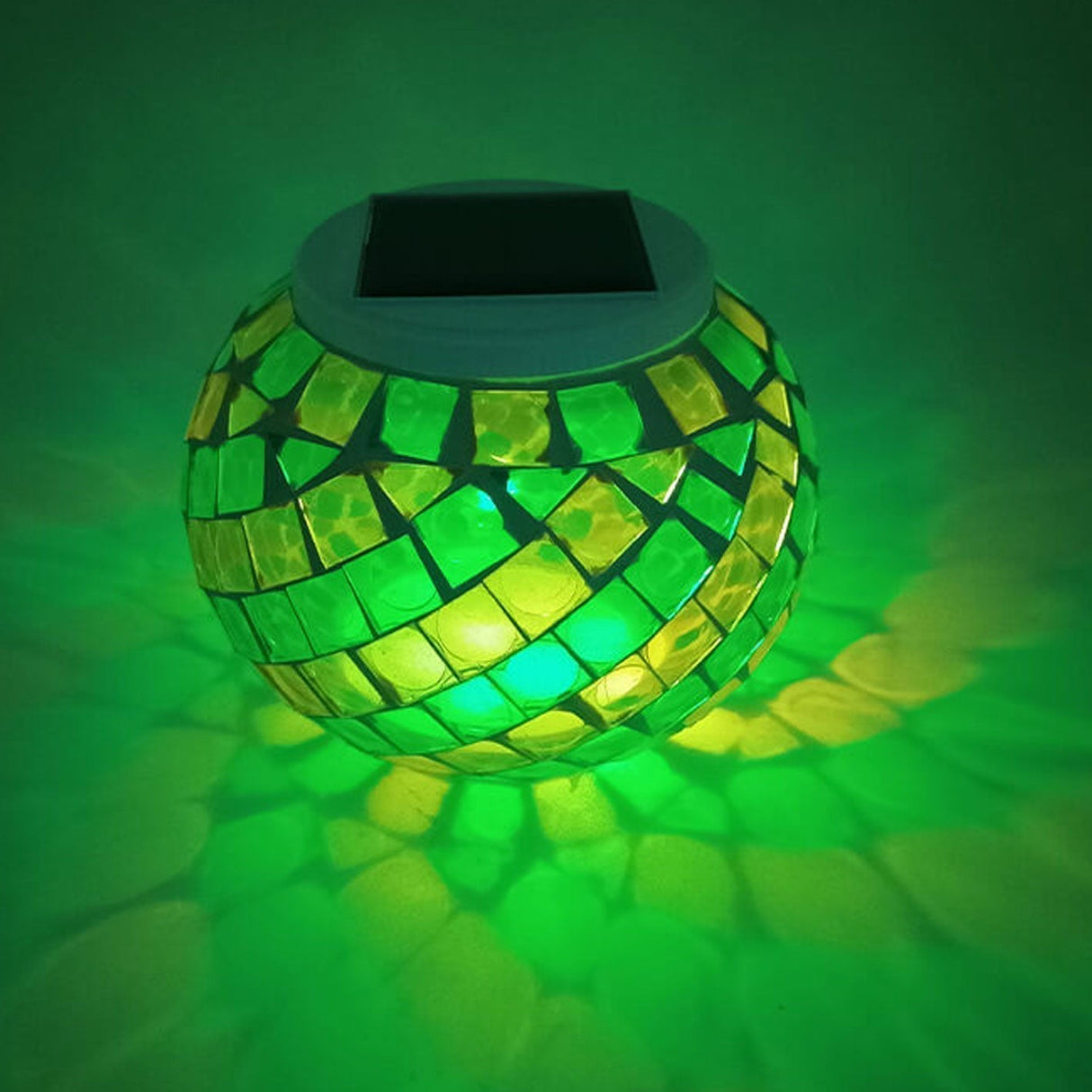 Solar LED-målat glasljus – spiralmönster för utomhuselegans MILA Sverige