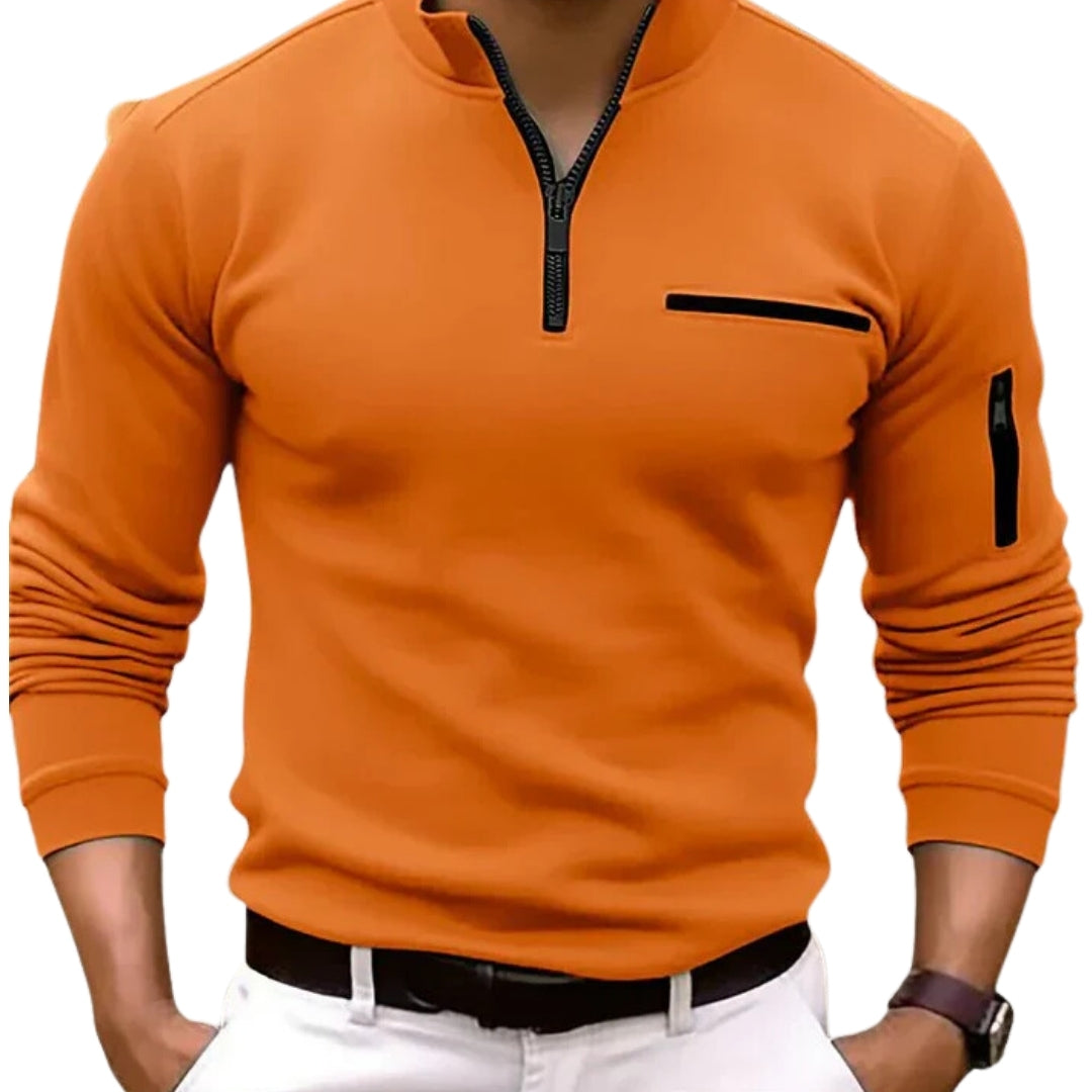 Tobias™ Pikétröja med halv dragkedja-Hemnix-Orange-S-Hemnix