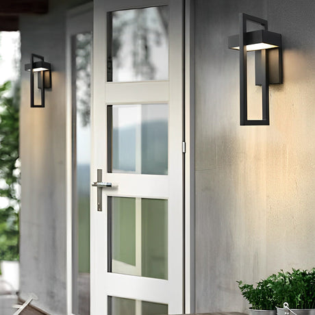 Utomhus Vägglampa Modern Svart LED Lampa Carvallo
