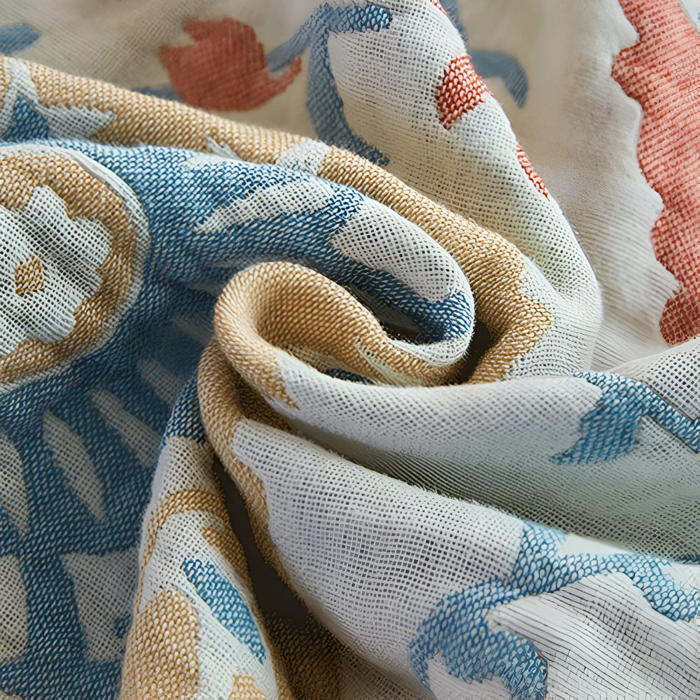 Rustik blomster bomull vändbar filt Carvallo