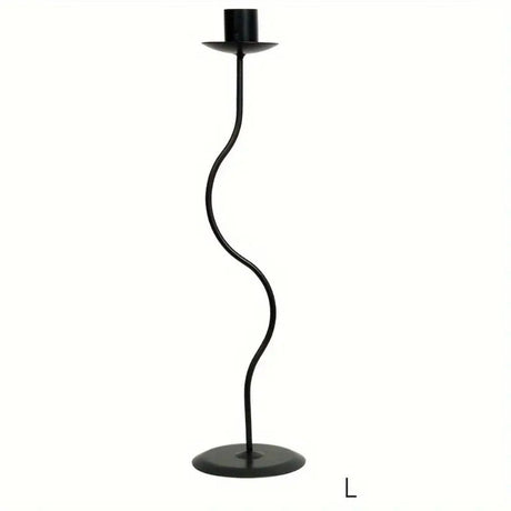 Skulpterad Vågig Järn Ljus hållare Carvallo