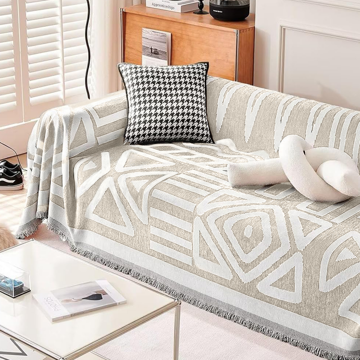 Geometrisk bohemisk stil sofföverdrag - Modern, stilfull och hållbart soffa skydd Carvallo