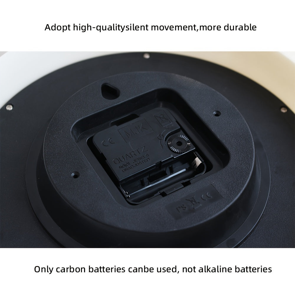 SilenceTime - Stille 10-tums Väggklocka för Sovrum och Vardagsrum Carvallo