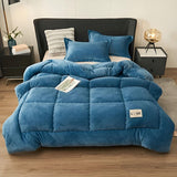 ThickLuxe Duvet Cover - Casual Thick Fleece Quiltad Vinter Duvet Cover Carvallo