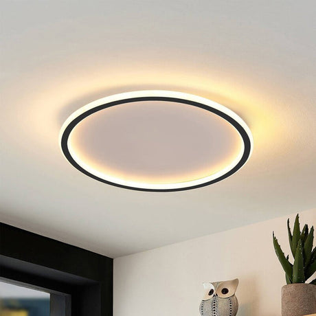 Ultra-tunn modern taklampa | Flush Mount LED för låga tak | Rund & dimbar Carvallo