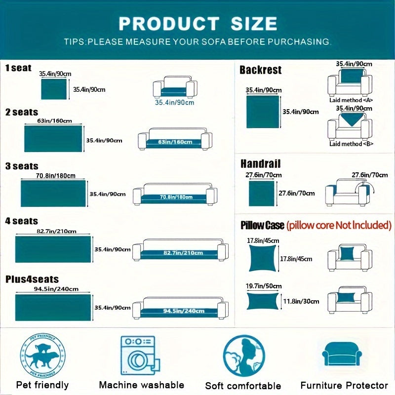 Lyxig Plyschsofföverdrag – Halkfritt och Andningsbart för ett Mysigt och Stiligt Vardagsrum Carvallo