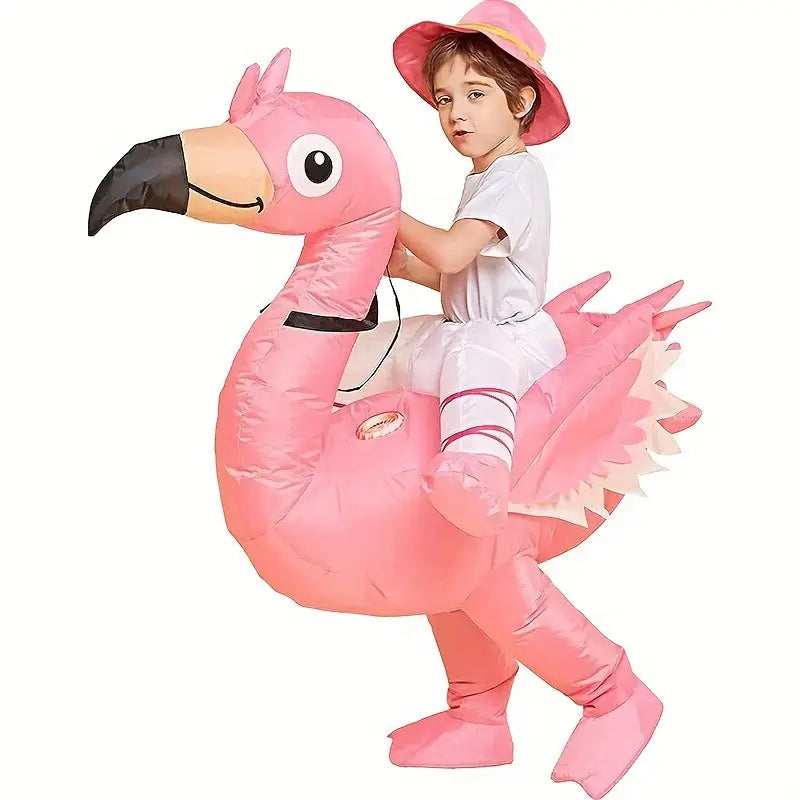 FlamingoRider - Grappig Opblaasbaar Flamingo Kostuum voor Carnaval & Feestelijke Evenementen MILA Sverige