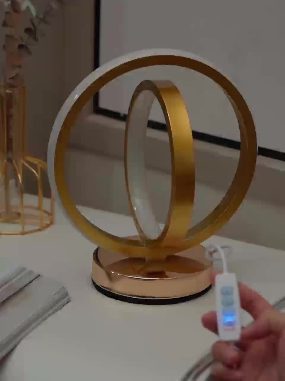 LumiSunset - Modern Metallbordslampa, USB-drivet, Dimbar Skrivbordslampa Carvallo