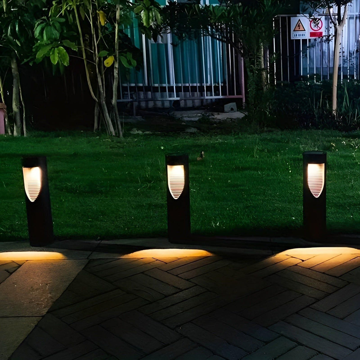 GlowAperture Light - Dekorativ vattentät solcylinder utomhus LED-gräsbelysning Carvallo