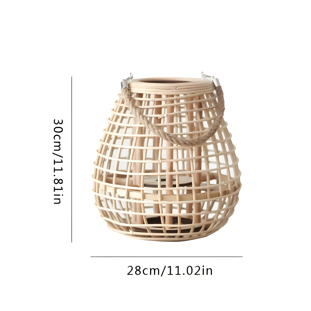 HomeHaven Lantern - Handwoven Candle Holder Floor Lantern Carvallo