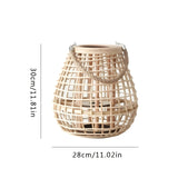 HomeHaven Lantern - Handwoven Candle Holder Floor Lantern Carvallo