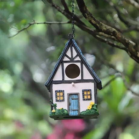 NestHaven Bo Nest - Rustik Trädgårds Hängande Fågelhus Carvallo