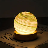 Kristallmåne Lampa med Träbas Carvallo