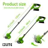 Carvallo Grästrimmer GrünKraft | Trådlös & Justerbar | Flera knivhuvuden | Lätt & Bärbar Carvallo