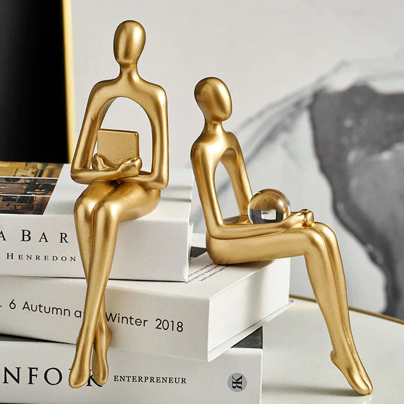 Carvallo – Abstract Bokhylla Figurer med Konstnärlig Utseende Carvallo