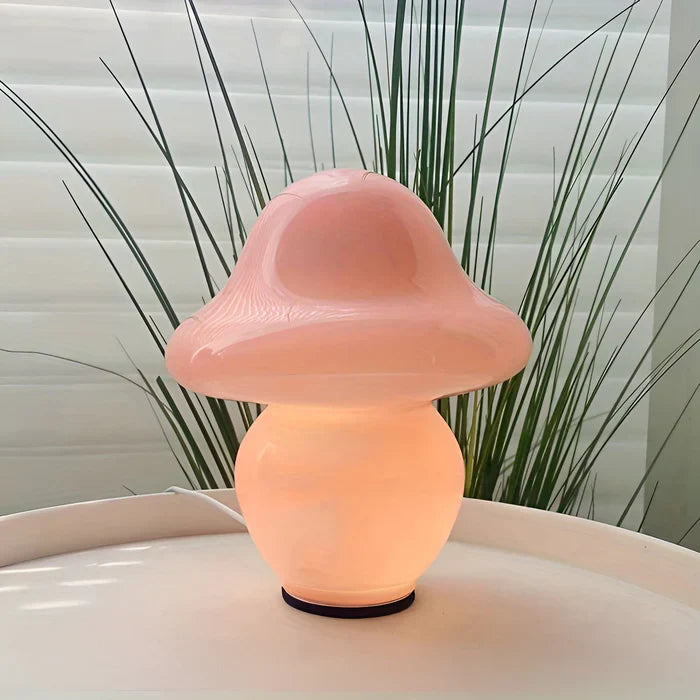 MushroomGlow - Förtrollande glaskamp med ett nostalgiskt svampmotiv Carvallo