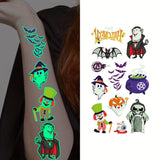 Tillfälliga Glow in the Dark Barn Tatueringar Carvallo